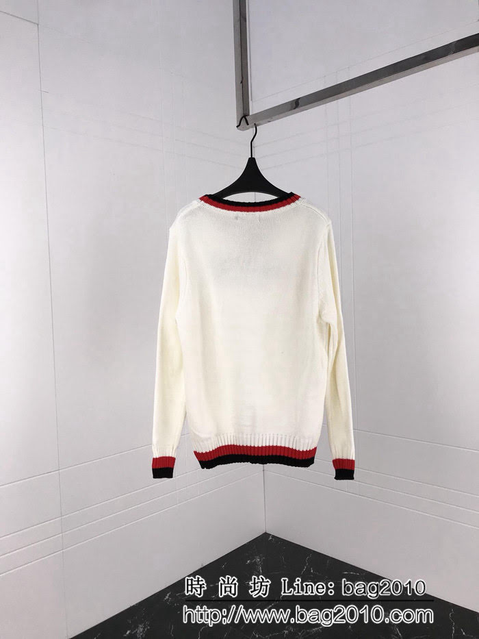 FENDI芬迪 18ss秋冬新款 刺繡新logo 撞色針織毛衣 寬鬆版 男女同款 ydi1769
